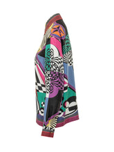 VERSACE - Camicia Teatro con Stampa Geometrica - Multicolore - LIDIASHOPPING® - Official Website