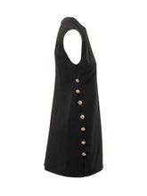 VERSACE - Abito Corto con Bottoni Laterali - Nero - LIDIASHOPPING® - Official Website