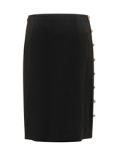 VERSACE - Gonna Midi con Bottoni Laterali - Nero - LIDIASHOPPING® - Official Website