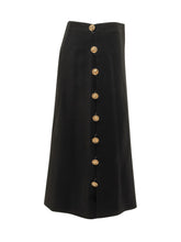 VERSACE - Gonna Midi con Bottoni Laterali - Nero - LIDIASHOPPING® - Official Website