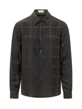VERSACE - Camicia Medusa con Motivo Geometrico - Nero - LIDIASHOPPING® - Official Website