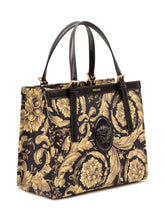 VERSACE - Borsa Tote Media con Motivo Ornamentale - Nero - LIDIASHOPPING® - Official Website