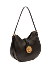VERSACE - Borsa Hobo Piccola con Medaglione Logo - Nero - LIDIASHOPPING® - Official Website