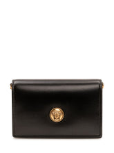 VERSACE - Mini Borsa con Patta e Medaglione Logo - Nero - LIDIASHOPPING® - Official Website
