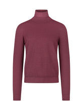 AROVESCIO - Turtleneck Sweater with Ribbed Collar - Red - LIDIASHOPPING® - Official Website