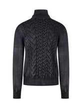 AROVESCIO - Turtleneck Sweater with Cable Knit - Blue - LIDIASHOPPING® - Official Website