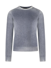 AROVESCIO - Crew Neck Sweater with Ribbed Finishes - Blue - LIDIASHOPPING® - Official Website