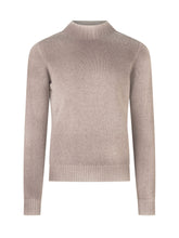 AROVESCIO - Crew Neck Sweater with Ribbed Finishes - Beige - LIDIASHOPPING® - Official Website