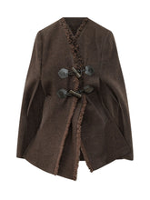 GANNI - Mantella con Chiusure a Alamaro - Marrone - LIDIASHOPPING® - Official Website