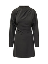 GANNI - Mini Abito Drappeggiato - Nero - LIDIASHOPPING® - Official Website
