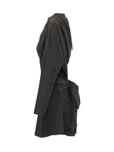 GANNI - Mini Abito Drappeggiato - Nero - LIDIASHOPPING® - Official Website