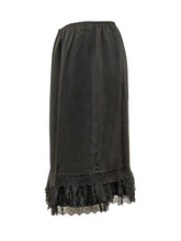GANNI - Gonna Midi con Volant Trafarato - Nero - LIDIASHOPPING® - Official Website