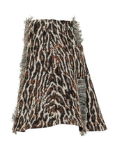 GANNI - Minigonna Animalier con Frange - Marrone - LIDIASHOPPING® - Official Website