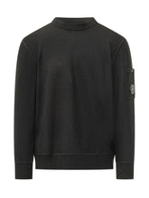 C.P. COMPANY - Crew Neck Sweater with Sleeve Pocket - Black - LIDIASHOPPING® - Official Website