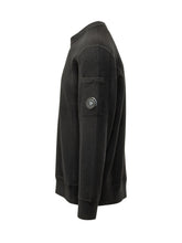 C.P. COMPANY - Crew Neck Sweater with Sleeve Pocket - Black - LIDIASHOPPING® - Official Website