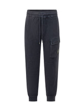 C.P. COMPANY - Pantaloni Cargo con Coulisse e Logo - Blu - LIDIASHOPPING® - Official Website