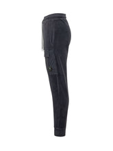 C.P. COMPANY - Pantaloni Cargo con Coulisse e Logo - Blu - LIDIASHOPPING® - Official Website