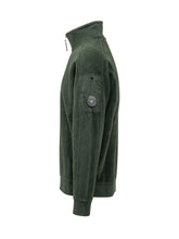 C.P. COMPANY - Felpa con Collo Alto e Zip - Verde - LIDIASHOPPING® - Official Website