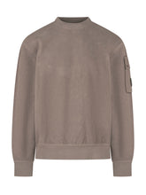 C.P. COMPANY - Crew Neck Sweatshirt with Sleeve Pocket - Grey - LIDIASHOPPING® - Official Website
