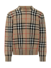 BURBERRY - Dolcevita con Motivo Geometrico a Rombi - Marrone - LIDIASHOPPING® - Official Website