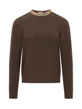 BURBERRY - Maglia Michael Girocollo - Marrone - LIDIASHOPPING® - Official Website
