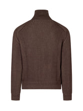 ZANONE - Ribbed Full Zip Cardigan - Brown - LIDIASHOPPING® - Official Website
