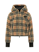 BURBERRY - Fiona Hooded Jacket with Check Pattern - Beige - LIDIASHOPPING® - Official Website