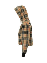 BURBERRY - Fiona Hooded Jacket with Check Pattern - Beige - LIDIASHOPPING® - Official Website