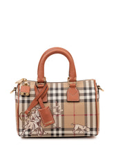 BURBERRY - Borsa Bowling con Motivo Check - Marrone - LIDIASHOPPING® - Official Website