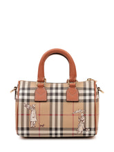 BURBERRY - Borsa Bowling con Motivo Check - Marrone - LIDIASHOPPING® - Official Website