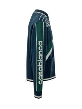 CASABLANCA - Giacca Pyramid con Zip e Motivi Grafici - Blu - LIDIASHOPPING® - Official Website