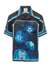 CASABLANCA - Short Sleeve Shirt with Graphic Print - Blue - LIDIASHOPPING® - Official Website