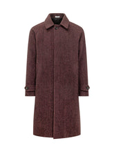 BRERAS - Cappotto Lungo con Motivo Spigato - Viola - LIDIASHOPPING® - Official Website