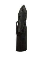 MAX MARA STUDIO - Double Breasted Coat with Peak Lapels - Black - LIDIASHOPPING® - Official Website