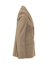 MAX MARA STUDIO - Giacca Doppiopetto con Revers - Beige - LIDIASHOPPING® - Official Website