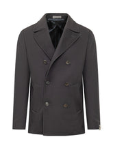 CORNELIANI - Cappotto Doppiopetto con Ampi Revers - Blue - LIDIASHOPPING® - Official Website