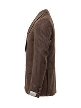 CORNELIANI - Pinstripe Single Breasted Blazer - Brown - LIDIASHOPPING® - Official Website