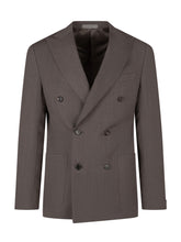 CORNELIANI - Abito Doppiopetto con Tasche Applicate - Marrone - LIDIASHOPPING® - Official Website