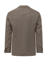 CORNELIANI - Blazer Microfantasia con Tasche Applicate - Marrone - LIDIASHOPPING® - Official Website