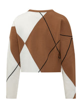 MAX MARA - Maglia Girocollo con Motivo Geometrico - Marrone - LIDIASHOPPING® - Official Website