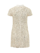 SELF-PORTRAIT - Abito Corto con Paillettes e Fiocco - Bianco - LIDIASHOPPING® - Official Website