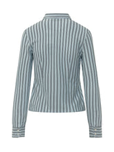 TORY BURCH - Camicia Polo a Righe Verticali - Blu - LIDIASHOPPING® - Official Website