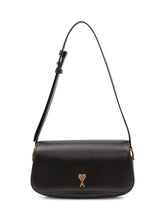AMI ALEXANDRE MATTIUSSI - Paris Shoulder Bag with Flap - Black - LIDIASHOPPING® - Official Website