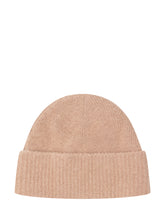 AMI ALEXANDRE MATTIUSSI - Berretto Quota con Risvolto e Logo - Beige - LIDIASHOPPING® - Official Website