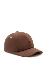 AMI ALEXANDRE MATTIUSSI - Cappellino da Baseball con Logo - Marrone - LIDIASHOPPING® - Official Website