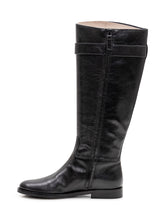 TORY BURCH - Turnlock Riding Boot with Strap - Black - LIDIASHOPPING® - Official Website