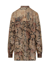 PIERRE LOUIS MASCIA - Camicia Aloe con Stampa Floreale - Marrone - LIDIASHOPPING® - Official Website