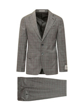 CORNELIANI CC COLLECTION - Completo Due Pezzi con Motivo a Quadri - Grigio - LIDIASHOPPING® - Official Website