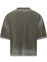 GCDS - Oversized T-shirt with Perforated Logo - Green - LIDIASHOPPING® - Official Website