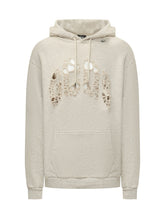GCDS - Felpa con Cappuccio e Logo Traforato - Bianco - LIDIASHOPPING® - Official Website